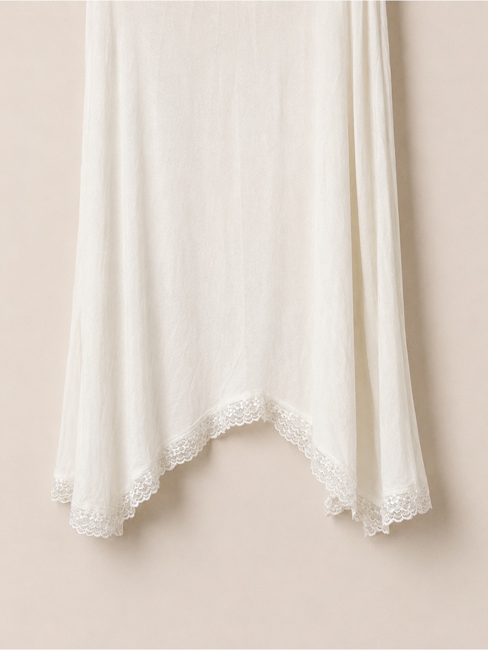 POL Ivory Lace Trim Sleeveless Chemise Slip Dress Nightgown Lounge Size S - Picture 4 of 8